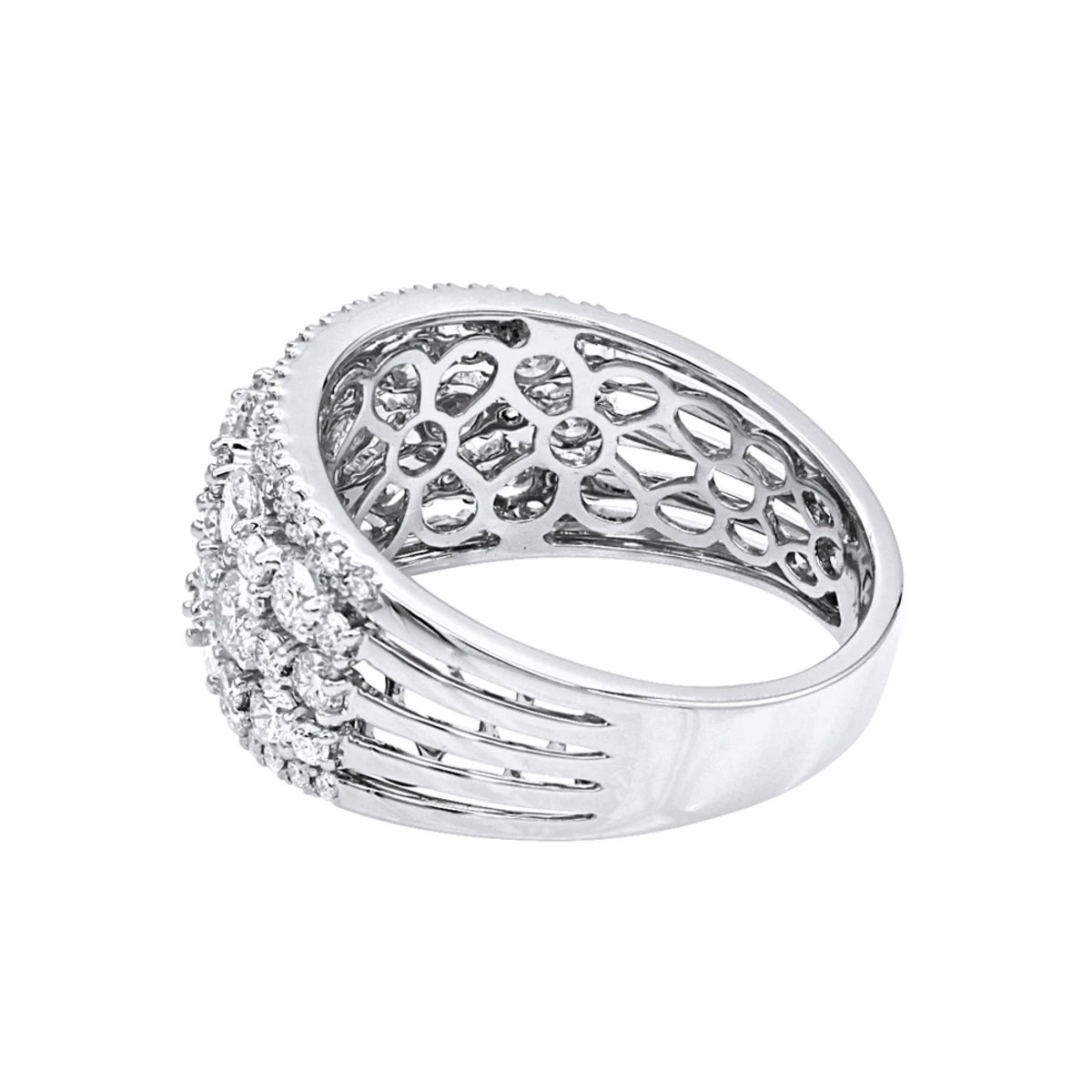 14K Yellow Gold Designer Diamond Wedding Band For Women 2 Carat Luxurman Ring 6 14K Yellow Gold Designer Diamond Wedding Band For Women 2 Carat Luxurman Ring - Image 4