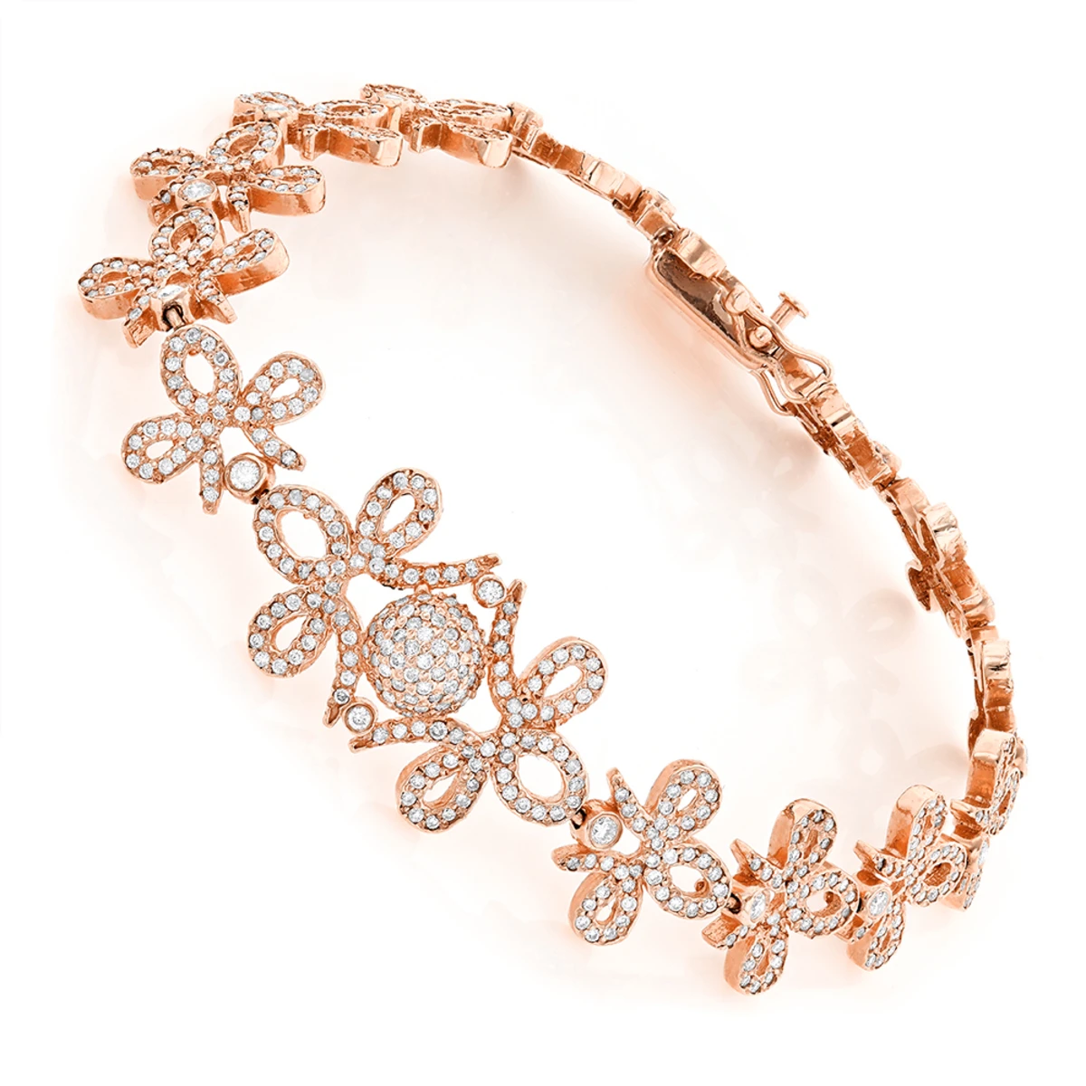 14K Yellow Gold Designer Ladies Diamond Bracelet 7.10ct 5 14K Yellow Gold Designer Ladies Diamond Bracelet 7.10ct - Image 3