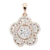 14K Rose Gold Designer Ladies Diamond Flower Pendant 1.25ct By Luxurman 2 14K Rose Gold Designer Ladies Diamond Flower Pendant 1.25ct By Luxurman -H'Hen Sale Store 14k gold designer ladies diamond flower pendant 125ct by luxurman mainro