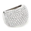 14K White Gold Designer Pave Diamond Ring For Women 5 Carat Wide Anniversary Band -H'Hen Sale Store 14k gold designer pave diamond ring 550ct p 6076 wh