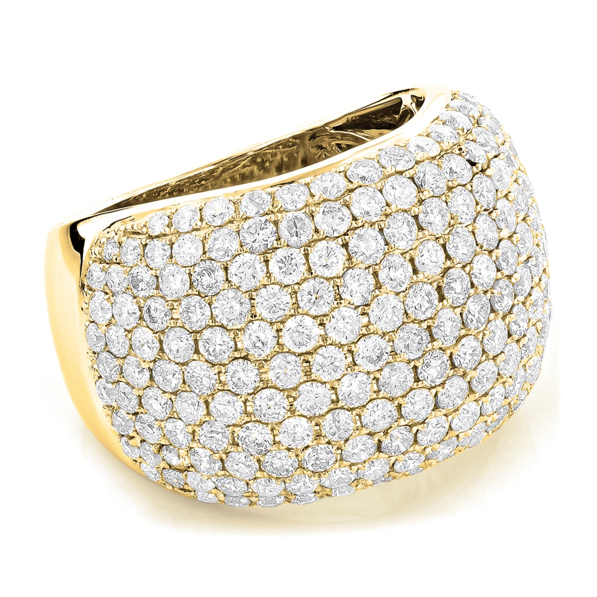 14K White Gold Designer Pave Diamond Ring For Women 5 Carat Wide Anniversary Band 4 14K White Gold Designer Pave Diamond Ring For Women 5 Carat Wide Anniversary Band - Image 2