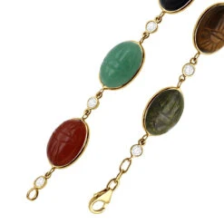 14K White Gold Diamond And Multi Color Scarab Bracelet 0.72ct 16 14K White Gold Diamond And Multi Color Scarab Bracelet 0.72ct -H'Hen Sale Store 14k gold diamond and multi color scarab bracelet 072ct p 6254 clasp yellow