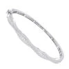 14K White Gold Diamond Bangle Bracelet For Women 1ct By Luxurman -H'Hen Sale Store 14k gold diamond bangle bracelet for women 1ct by luxurman mainwh