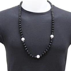 14K White Gold Diamond Bead Necklace 2.25ct Shangri-La -H'Hen Sale Store 14k gold diamond bead necklace 225ct shangri la p 48030bod