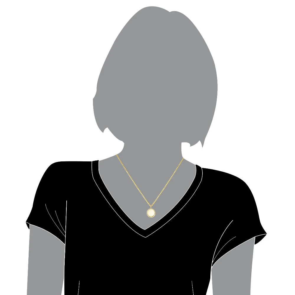 14K Yellow Gold Diamond Circle Medallion Pendant For Women 0.5ct By Luxurman 7 14K Yellow Gold Diamond Circle Medallion Pendant For Women 0.5ct By Luxurman - Image 5