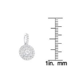 14K White Gold Diamond Circle Pendant For Women By Luxurman 0.33ct -H'Hen Sale Store 14k gold diamond circle pendant for women by luxurman 033ct rulerwh