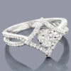 14K White Gold Diamond Cluster Ring 0.66ct 2 14K White Gold Diamond Cluster Ring 0.66ct -H'Hen Sale Store 14k gold diamond cluster ring 066ct p 40467