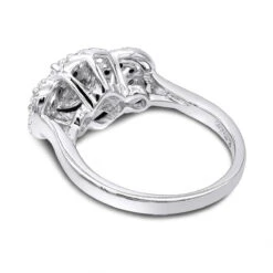14K White Gold Diamond Cluster Ring 0.96ct -H'Hen Sale Store 14k gold diamond cluster ring 096ct p 40592 backwh