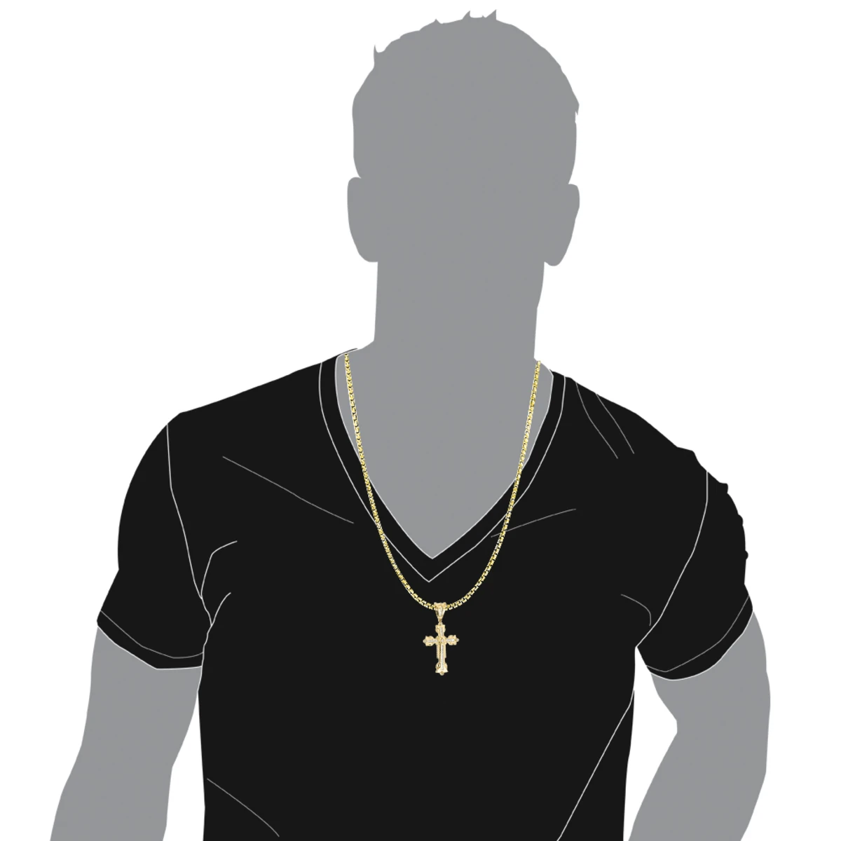 14K Yellow Gold Diamond Cross Pendant Men's Charm 0.95ct 7 14K Yellow Gold Diamond Cross Pendant Men's Charm 0.95ct - Image 5