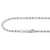 Men's Dog Tag 14K White Gold Ball Chain 4mm Wide, 22in - 40in