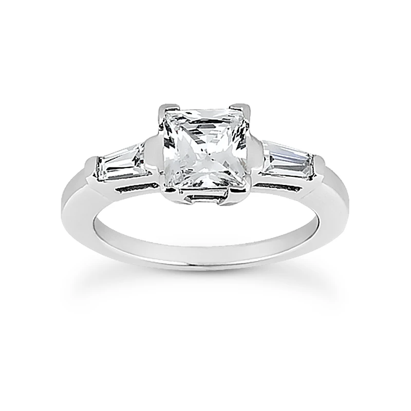 14K White Gold Diamond Designer Engagement Ring 0.52ct 3 14K White Gold Diamond Designer Engagement Ring 0.52ct