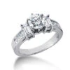 14K White Gold Prong And Channel Set Diamond Designer Engagement Ring 1.58ct -H'Hen Sale Store 14k gold diamond designer engagement ring 158ct p 25426 white 20220426