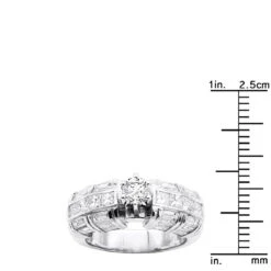 14K White Gold Diamond Designer Engagement Ring 3.38ct 17 14K White Gold Diamond Designer Engagement Ring 3.38ct -H'Hen Sale Store 14k gold diamond designer engagement ring 338ct p 28981 rulerwh