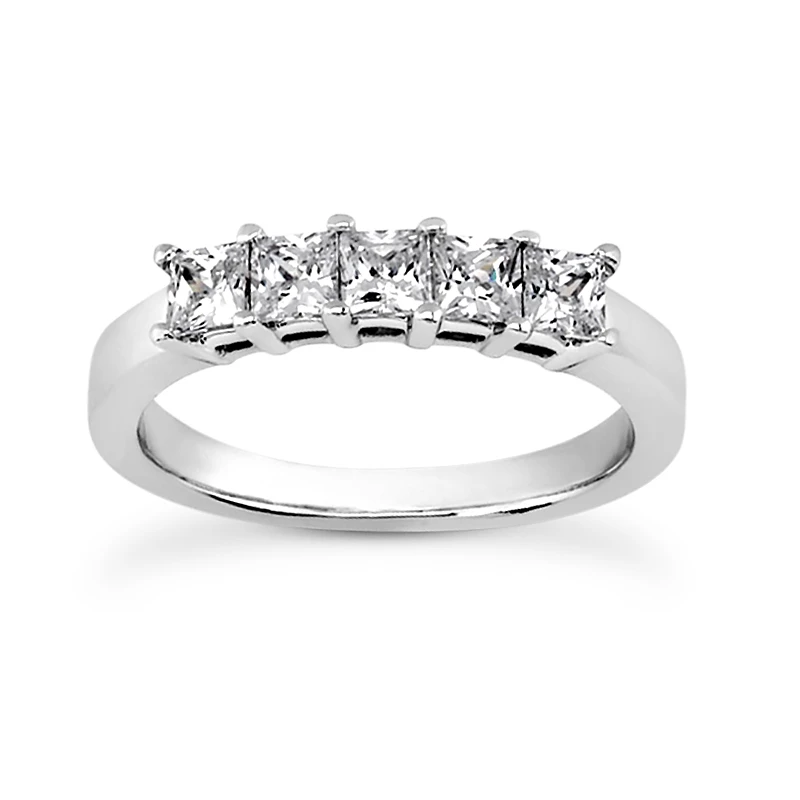 Thin 14K White Gold Diamond Designer Engagement Ring Band 0.50ct 3 Thin 14K White Gold Diamond Designer Engagement Ring Band 0.50ct