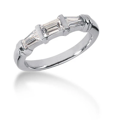 14K White Gold Handmade Diamond Designer Engagement Ring Band 0.70ct 3 14K White Gold Handmade Diamond Designer Engagement Ring Band 0.70ct