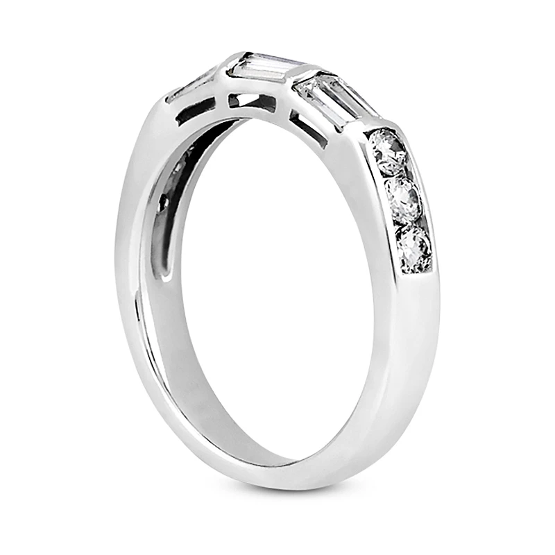 Thin 14K White Gold Diamond Designer Engagement Ring Band 0.76ct 6 Thin 14K White Gold Diamond Designer Engagement Ring Band 0.76ct - Image 4