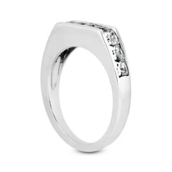 Thin 14K White Gold Diamond Designer Engagement Ring Band 1.40ct -H'Hen Sale Store 14k gold diamond designer engagement ring band 140ct p 28756 back white