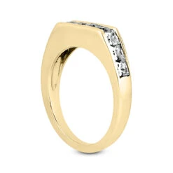 Thin 14K White Gold Diamond Designer Engagement Ring Band 1.40ct -H'Hen Sale Store 14k gold diamond designer engagement ring band 140ct p 28756 back yellow