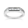 Thin 14K White Gold Diamond Designer Engagement Ring Band 1.40ct