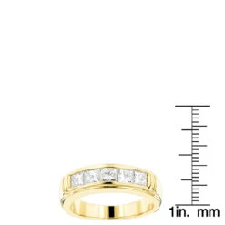 14K Yellow Gold Diamond Designer Engagement Ring Band 1.50ct -H'Hen Sale Store 14k gold diamond designer engagement ring band 150ct p 28651 rulerye