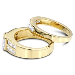 14K Yellow Gold Diamond Handmade Designer Engagement Ring Set 1.05ct -H'Hen Sale Store 14k gold diamond designer engagement ring set 105ct p 28560 backye