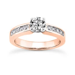 14K White Gold Diamond Designer Handmade Engagement Ring Set 1.60ct -H'Hen Sale Store 14k gold diamond designer engagement ring set 160ct p 28569 back rose 20220426