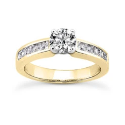 14K White Gold Diamond Designer Handmade Engagement Ring Set 1.60ct -H'Hen Sale Store 14k gold diamond designer engagement ring set 160ct p 28569 back yellow 20220426