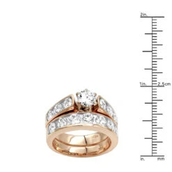 14K Rose Gold Diamond Handmade Designer Engagement Ring Set 2.92ct 13 14K Rose Gold Diamond Handmade Designer Engagement Ring Set 2.92ct -H'Hen Sale Store 14k gold diamond designer engagement ring set 292ct p 28420 rulerro