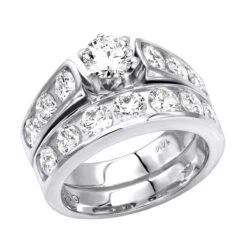 14K Rose Gold Diamond Handmade Designer Engagement Ring Set 2.92ct 10 14K Rose Gold Diamond Handmade Designer Engagement Ring Set 2.92ct -H'Hen Sale Store 14k gold diamond designer engagement ring set 292ct p 28420 wh