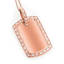 14K White Gold Diamond Dog Tag Military Pendant 0.70ct 9 14K White Gold Diamond Dog Tag Military Pendant 0.70ct -H'Hen Sale Store 14k gold diamond dog tag military pendant 070ct p 6989 ro