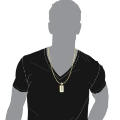 14K Yellow Gold Diamond Dog Tag Pendant White And Blue Diamonds 1.95ct -H'Hen Sale Store 14k gold diamond dog tag pendant white and blue diamonds 195ct bodye