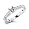 14K White Gold Handmade Diamond Engagement Ring Mounting 0.07ct 1 14K White Gold Handmade Diamond Engagement Ring Mounting 0.07ct -H'Hen Sale Store 14k gold diamond engagement ring mounting 007ct p 24395 wh