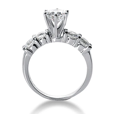 5 Stone 14K White Gold Diamond Engagement Ring Mounting 0.20ct 11 5 Stone 14K White Gold Diamond Engagement Ring Mounting 0.20ct - Image 9