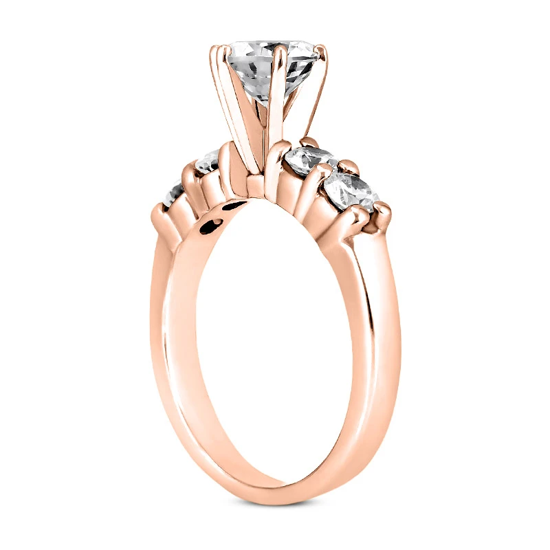 5 Stone 14K White Gold Diamond Engagement Ring Mounting 0.20ct 8 5 Stone 14K White Gold Diamond Engagement Ring Mounting 0.20ct - Image 6