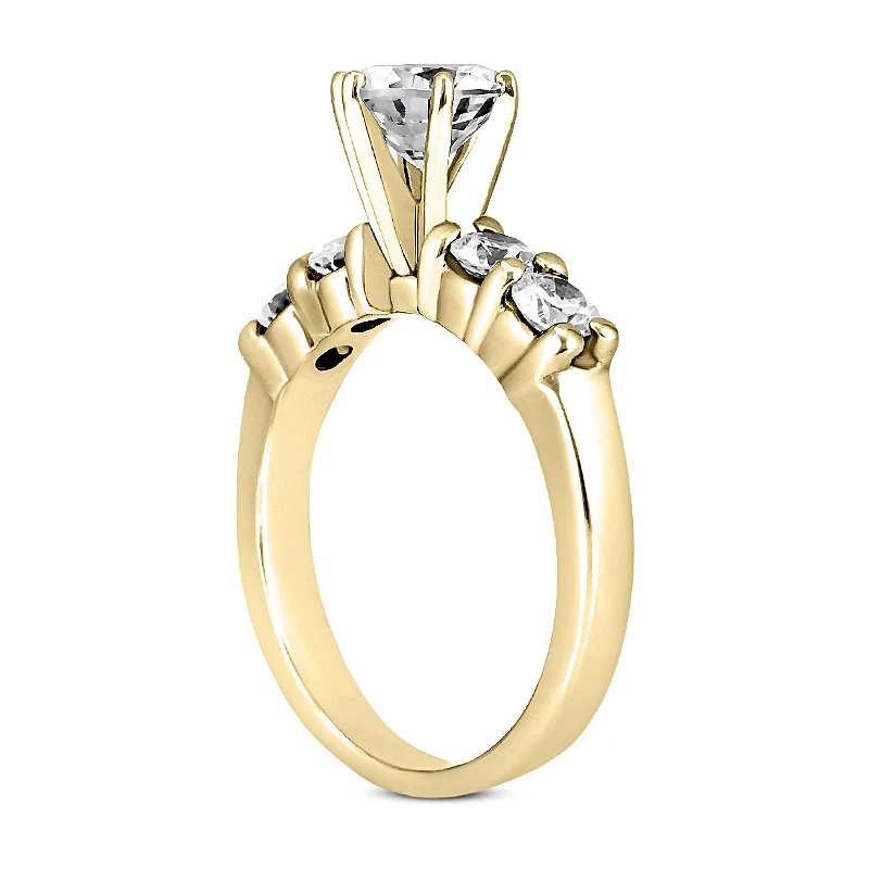 5 Stone 14K White Gold Diamond Engagement Ring Mounting 0.20ct 7 5 Stone 14K White Gold Diamond Engagement Ring Mounting 0.20ct - Image 5