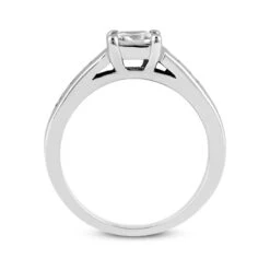 14K White Gold Princess Cut Diamond Engagement Ring Mounting 0.24ct 19 14K White Gold Princess Cut Diamond Engagement Ring Mounting 0.24ct -H'Hen Sale Store 14k gold diamond engagement ring mounting 024ct p 28519 additional white
