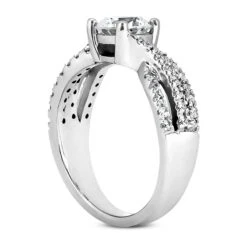 14K White Gold Designer Diamond Engagement Ring Mounting 0.30ct 14 14K White Gold Designer Diamond Engagement Ring Mounting 0.30ct -H'Hen Sale Store 14k gold diamond engagement ring mounting 030ct p 23957 back white 20220426