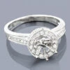 Halo 14K White Gold Diamond Engagement Ring Mounting 0.56ct -H'Hen Sale Store 14k gold diamond engagement ring mounting 056ct p 40612