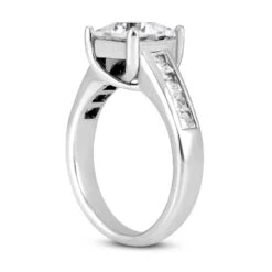 14K White Gold Diamond Engagement Ring Mounting 0.64ct 3.78mm -H'Hen Sale Store 14k gold diamond engagement ring mounting 064ct p 28606 back white
