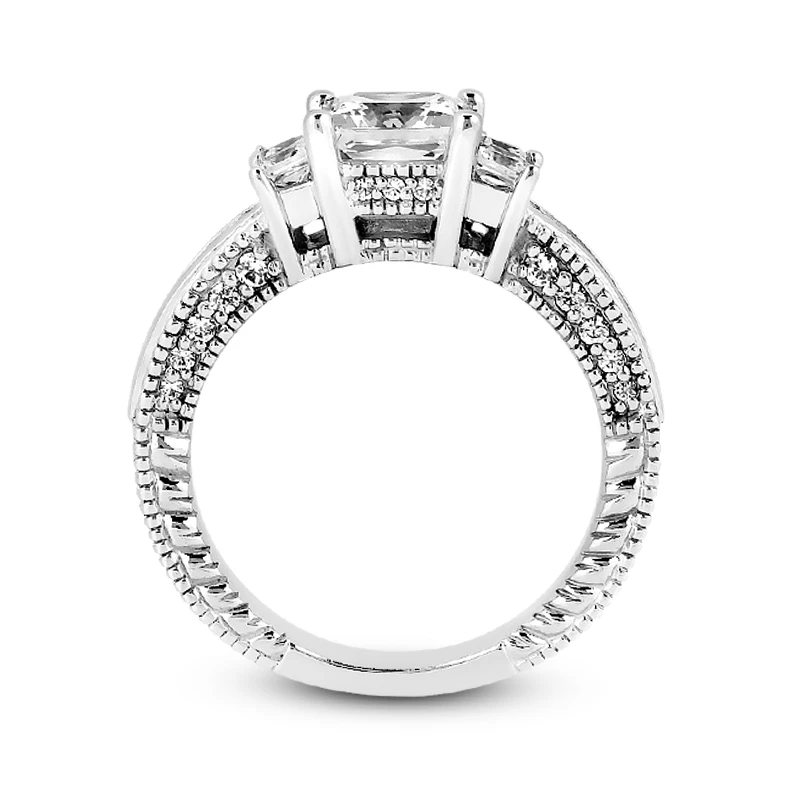 14K White Gold Diamond Engagement Ring Mounting 0.74ct 11 14K White Gold Diamond Engagement Ring Mounting 0.74ct - Image 9