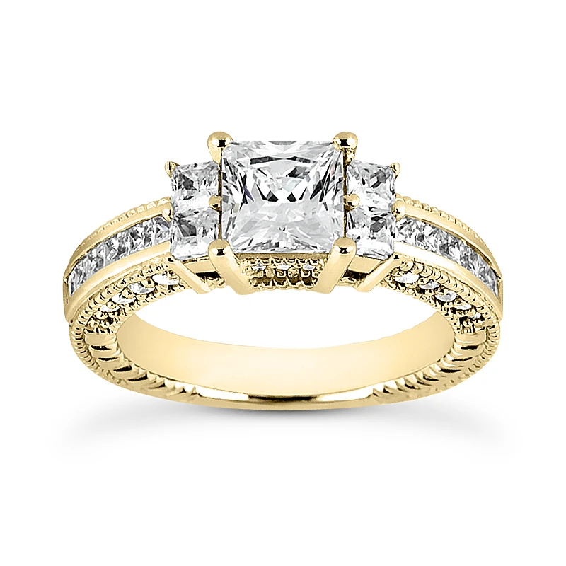 14K White Gold Diamond Engagement Ring Mounting 0.74ct 4 14K White Gold Diamond Engagement Ring Mounting 0.74ct - Image 2