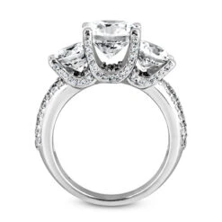 14K White Gold Diamond Engagement Ring Mounting 0.87ct -H'Hen Sale Store 14k gold diamond engagement ring mounting 087ct p 23906 additional white