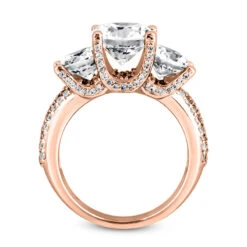 14K White Gold Diamond Engagement Ring Mounting 0.87ct -H'Hen Sale Store 14k gold diamond engagement ring mounting 087ct p 23906 back rose 20220426