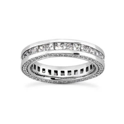 14K White Gold Diamond Eternity Band 1.93ct