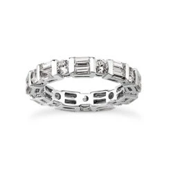 14K White Gold Diamond Eternity Band 2.32ct