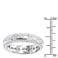 14K White Gold Diamond Eternity Ring 2.50ct -H'Hen Sale Store 14k gold diamond eternity ring 250ct p 24933 rulerwh