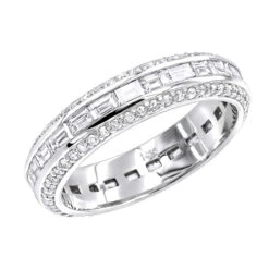 14K White Gold Diamond Eternity Ring 2.50ct