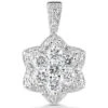 14K White Gold Diamond Flower Pendant 2.29ct 1 14K White Gold Diamond Flower Pendant 2.29ct -H'Hen Sale Store 14k gold diamond flower pendant 229ct p 35155 white 20220426