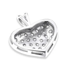 14K Yellow Gold 1 Carat Diamond Heart Pendant By Luxurman -H'Hen Sale Store 14k gold diamond heart pendant 100ct p 86 backwh
