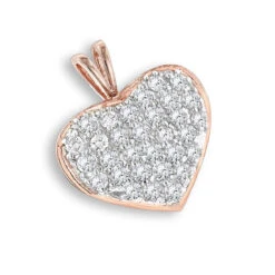 14K Yellow Gold 1 Carat Diamond Heart Pendant By Luxurman -H'Hen Sale Store 14k gold diamond heart pendant 100ct p 86 ro